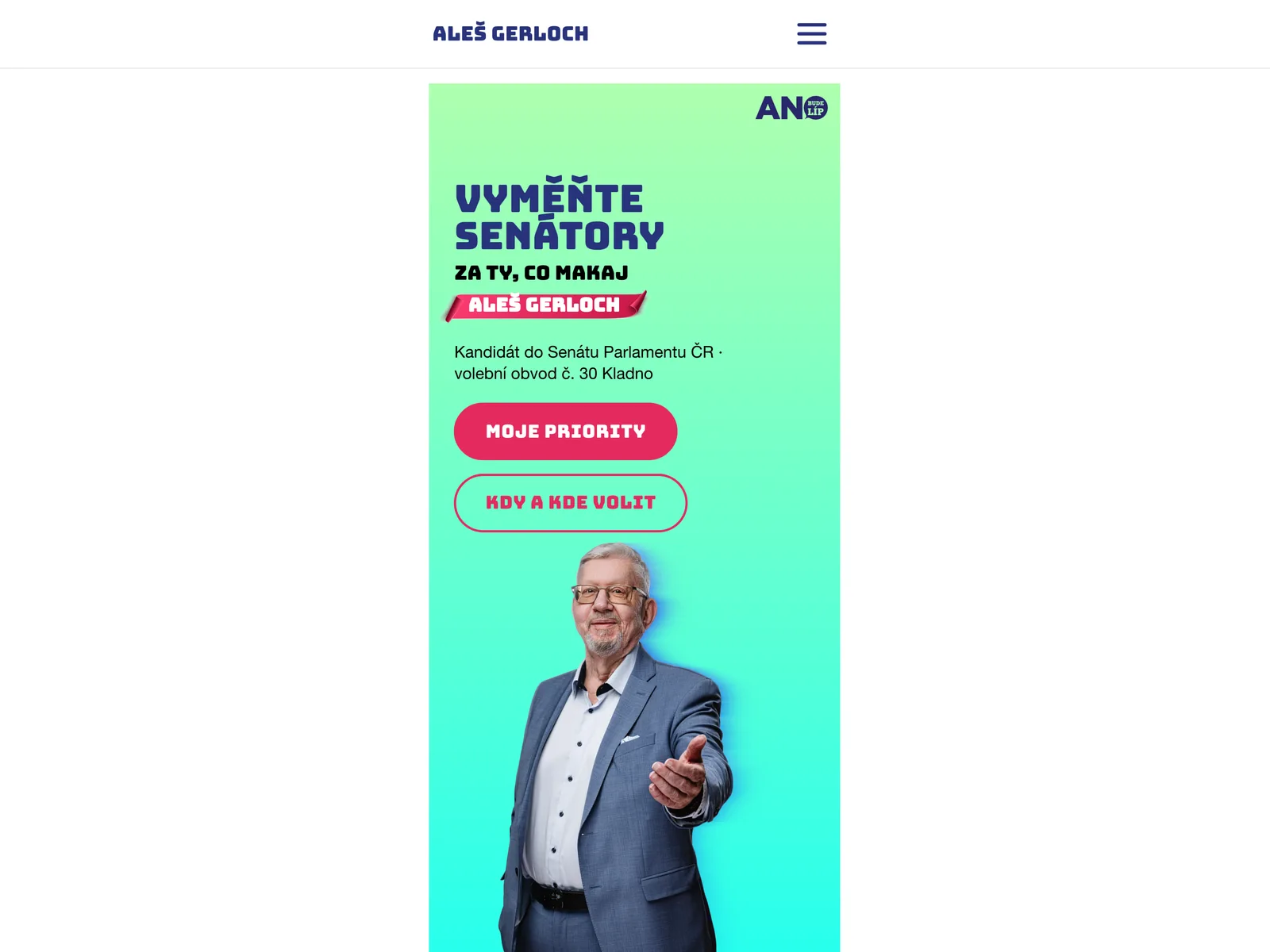 alesgerloch.cz na mobilu — plakátové zobrazení